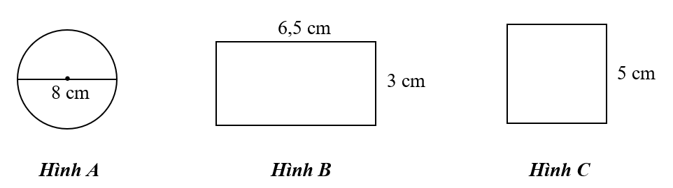  Điền thích hợp vào ô trốngCho các hình vẽ 6,5 cm3 cm6,5 cm3 cm5 cm5 cm8 cm 8 cm  Hình A                                   Hình BHình CHình vẽ có chu vi bé nhất là: …… (ảnh 1)