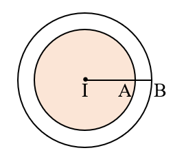  Điền số thích hợp vào ô trốngBiết IA = 3 cm; IB = 4 cmI A B I A B Tính diện tích của phần không được tô màu.Bài giảiDiện tích hình tròn bán kính IA là:… × … × … = … (cm2)Diện tích hình tròn  (ảnh 1)