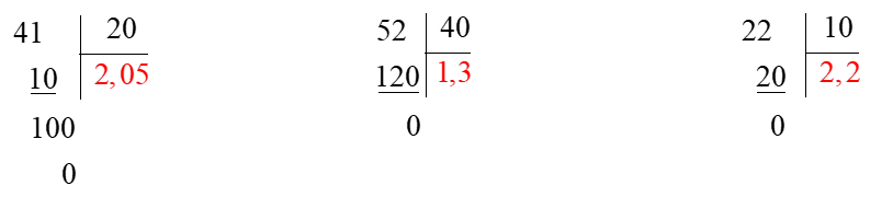 Nối phép tính với kết quả thích hợp2,22,241 : 2041 : 202,052,0552 : 4052 : 401,31,322 : 1022 : 10 (ảnh 3)