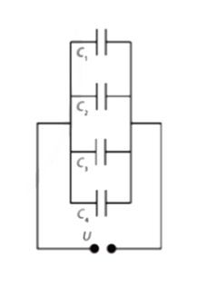 Bộ tụ điện ghép song song (Hình vẽ) gồm: \({C_1} = 3,00\mu {\rm{F}}\); \({C_2} = 6,00 (ảnh 1)