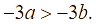 Cho a > b. Khi đó, ta có A. -2a > -2b B. 3a < 3b C. -2a - 1 < -2b - 1 (ảnh 4)