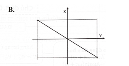 Gọi x và v lần lượt là li độ và vận tốc của một dao động điều hoà. Đồ thị nào sau đây  (ảnh 2)