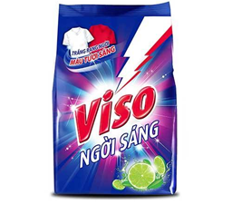 Với 1 kg kem giặt VISO có thể tích 900 cm³. Tính khối lượng riêng của kem giặt VISO? (ảnh 1)