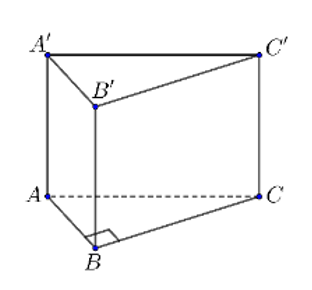 Cho lăng trụ đứng \(ABC.A'B'C'\). Đáy là tam giác \(ABC\) vuông tại \(B\). Khi đó góc giữa vectơ (ảnh 1)