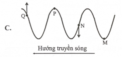 Trong các hình vẽ dưới đây, mũi tên biểu diễn hướng chuyển động của các phần tử M, N, P, Q  (ảnh 3)