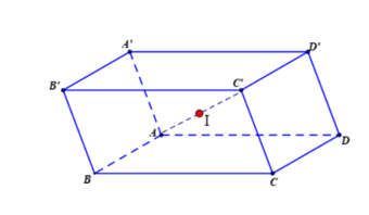 Trong không gian \(Oxyz\), cho hình hộp \(ABCD.A'B'C'D'\). Biết \(A( 1;0;1), \(C( 4;5; - 5). (ảnh 1)