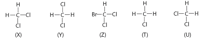 Cho các công thức cấu tạo sau:   a. X, Y, Z cùng biểu diễn một chất. b. X, T, U là đồng đẳng của nhau. (ảnh 1)