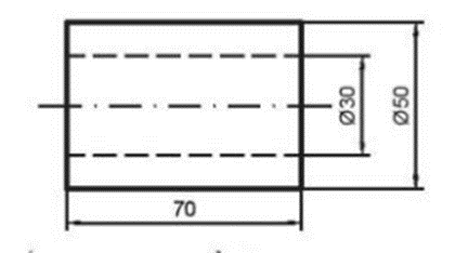  Câu 1 (2 điểm) Đọc các kích thước có trong hình sau: (ảnh 1)