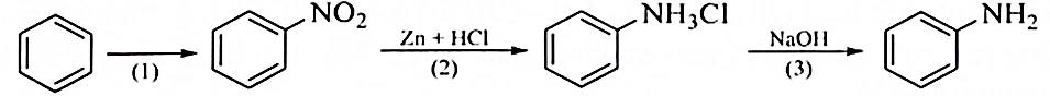 Theo sơ đồ trên, từ 1 tấn benzene sẽ điều chế được bao nhiêu kg aniline? Biết hiệu suất toàn bộ quá trình là 60%. (Làm tròn kết quả đến hàng đơn vị) (ảnh 1)