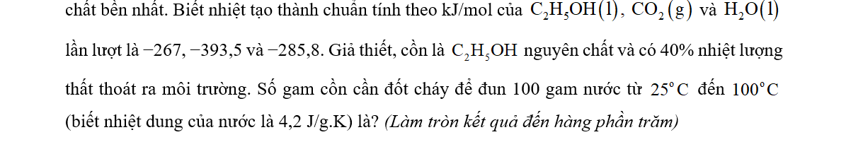 Enthalpy tạo thành của một chất là nhiệt kèm theo phản ứng tạo thành 1 mol chất đó từ các đơn  (ảnh 1)