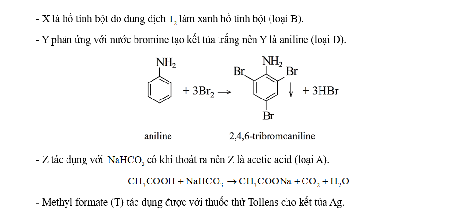 Các dung dịch X, Y, Z, T lần lượt là (ảnh 2)