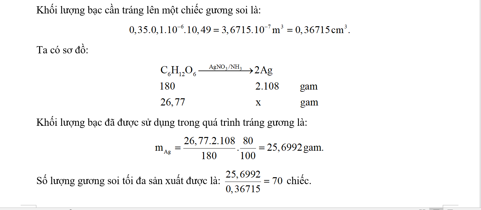 Số lượng gương soi tối đa sản xuất được là bao nhiêu? (Làm tròn kết quả đến hàng đơn vị) (ảnh 1)