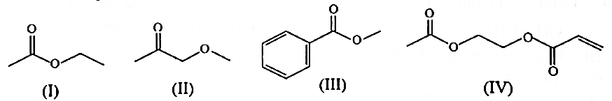 Cho công thức cấu tạo dạng khung của các chất sau:   Số hợp chất ester trong các chất trên là 	 (ảnh 1)