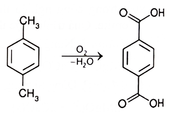 Số phân tử oxygen đã phản ứng với một phân tử p-xylene diễn ra trong phản ứng trên là (ảnh 1)