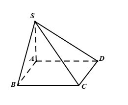 Cho hình chóp tam giác \(S.ABCD\) có đáy \(ABCD\) là hình chữ nhật, \(SA \bot \left( {ABCD} \right)\). (ảnh 1)