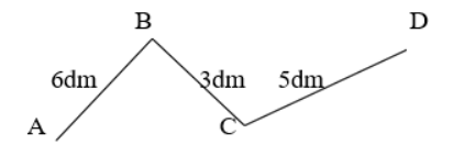 Một con kiến bò từ A đến D (qua B và C) như hình vẽ sau: (ảnh 2)