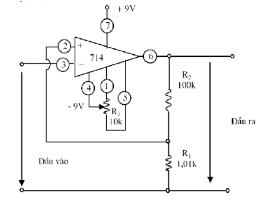 Cho biết hình sau là sơ đồ mạch đo:                                           A. Nhiệt độ bằng cặp nhiệt điện B. Điện thế bề mặt  C. Khuếch đại thuật toán D. Mạch khử điện áp lệch (ảnh 1)