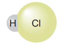 a) Khi phân tử hydrogen chloride tan trong nước đã xảy ra quá trình gì?  (ảnh 1)