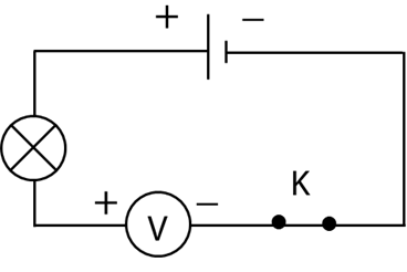 Vôn kế trong sơ đồ nào dưới đây có số chỉ bằng 0? (ảnh 2)