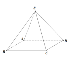 Cho hình chóp \(S.ABCD\) có đáy \(ABCD\) là hình bình hành, tam giác \(SAB\) vuông tại \(A\) (ảnh 1)