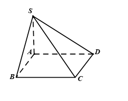 Cho hình chóp \(S.ABCD\) có đáy\(ABCD\) là hình vuông, \(SA\) vuông góc với mặt phẳng đáy.  (ảnh 1)