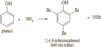 Khi cho một lượng dung dịch phenol trong ethanol tác dụng với  (ảnh 4)