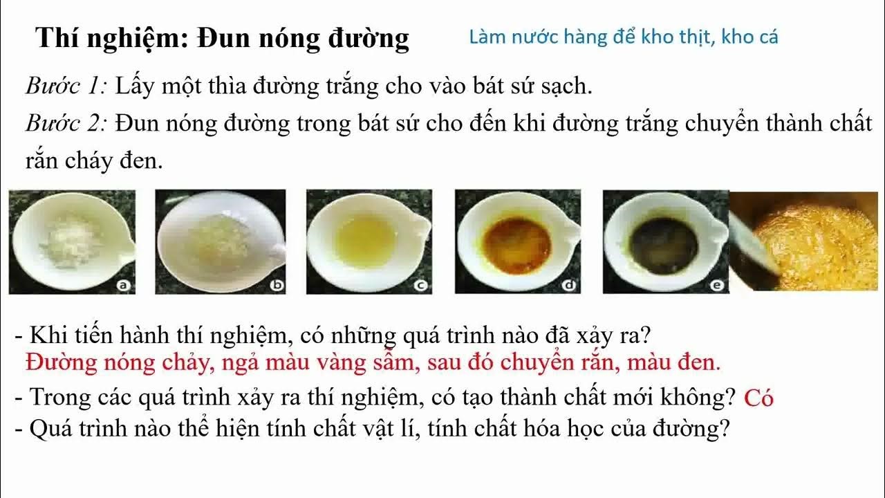 Tại sao khi đun nóng đến nhiệt độ thích hợp, đường kính (màu trắng) chuyển thành màu nâu rồi màu đen? (ảnh 1)