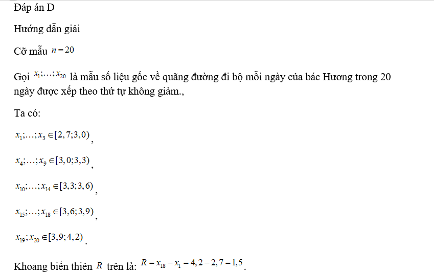 Khoảng biến thiên R trên là: (ảnh 1)