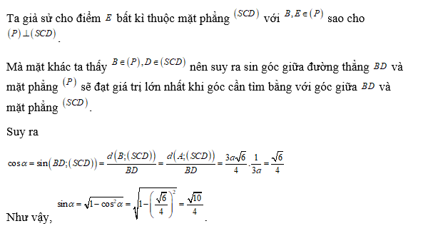 Tính giá trị lớn nhất của  . (ảnh 2)