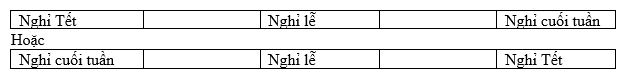 Để tổng số ngày nghỉ Tết vượt quá 9 ngày thì cần điều kiện nào trong các điều kiện sau đây? (ảnh 3)