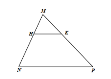 Cho tam giác \(MNP\) có \(H \in MN;K \in MP\). Điều kiện không kết luận được  (ảnh 1)