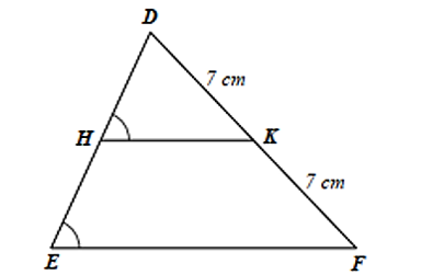 Cho hình vẽ bên. Biết  DE =13 cm, độ dài đoạn thẳng HE  là (ảnh 1)