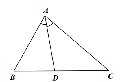 Cho tam giác \(ABC\), \(AD\) là đường phân giác của (ảnh 1)
