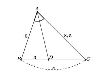 Tìm độ dài của \(x\) trong mỗi trường hợp sau:   (ảnh 1)