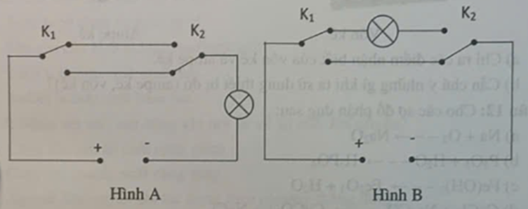 Trên cầu thang, mạch điện được mắc sao cho khi ở trên hay ở dưới tầng đều có thể bật, (ảnh 1)