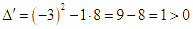 Cho hai phương trình sau đây: x^2 - 6x + 8 = 0 (1), x^2 + 2x - 3 (ảnh 1)