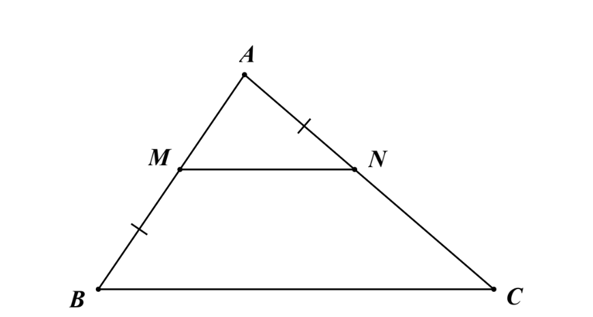 Cho \(\Delta ABC\) có \(AB = 4{\rm{ cm;}}\)\(BC = 8{\rm{ cm;}}\) \(AC = 6{\rm{ cm}}\). Một đường thẳng song song  (ảnh 1)