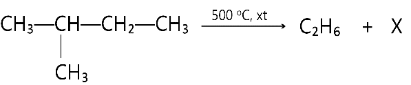 Cho phản ứng cracking sau:  Công thức cấu tạo thu gọn của X là (ảnh 1)