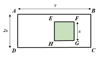 Cho hình chữ nhật \[ABCD\] và hình vuông \[EFGH\] như hình bên (các số đo trên hình tính theo centimet). (ảnh 1)