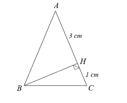 Tính độ dài cạnh \(BC\) trong tam giác \(ABC\) cân tại \(A\) dưới đây. (ảnh 1)