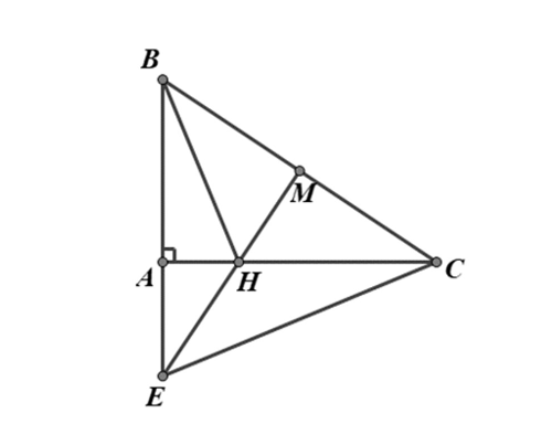 Cho \(\Delta ABC\) vuông ở \(A\), \(AB = 5,4{\rm{ cm}}\), \(AC = 7,2{\rm{ cm}}\). (ảnh 1)