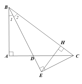 Cho tam giác ABC  vuông tại  A có AB = 6cm và AC = 8cm  Đường phân giác của góc  ABC cắt cạnh AC  tại  D  (ảnh 2)