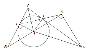 Chứng minh rằng góc AIF = góc KIC (ảnh 1)