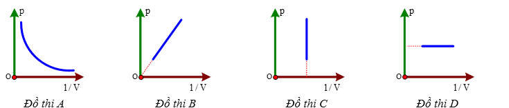 Đồ thị nào sau đây biểu diễn đúng định luật Boyle?  (ảnh 1)