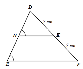 Cho hình vẽ bên. Biết \(DE = 13{\rm{ cm}}\), độ dài đoạn thẳng \(HE\) là  A. \(5,5{\rm{ cm}}{\rm{.}}\)	B. \(6,5{\rm{ cm}}{\rm{.}}\)	C. \({\rm{7 cm}}{\rm{.}}\)	D. \({\rm{8 cm}}{\rm{.}}\) (ảnh 1)