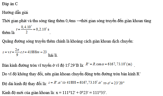 So với vị trí cũ, giàn khoan đã dịch chuyển một khoảng cỡ bao nhiêu hải lí và xác định x? (ảnh 1)