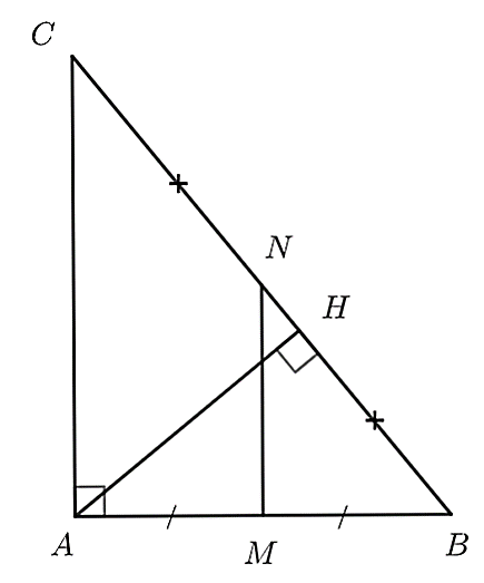 a) Chứng minh  và \(AB.AH = AC.HB.\) (ảnh 1)