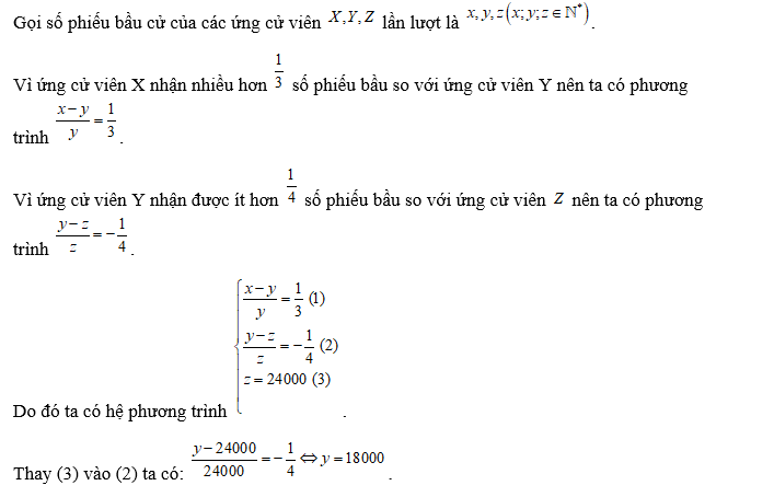 Hỏi ứng cử viên Y nhận được bao nhiêu phiếu bầu? (ảnh 1)