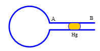 Khoảng di chuyển của giọt thuỷ ngân khi hơ nóng bình cầu đến 100C là bao nhiêu cm ? (ảnh 1)