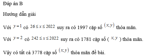 Có tất cả bao nhiêu cặp số dương   thỏa mãn điều kiện bài toán? 	 (ảnh 1)